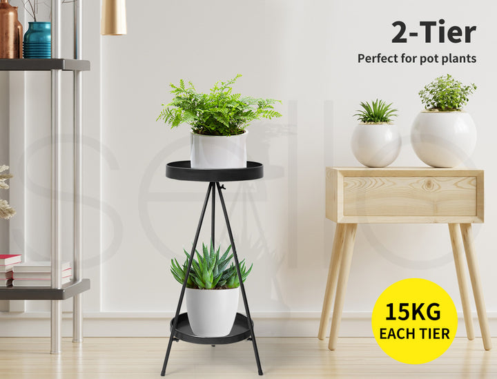 Plant Stand 2 Tiers Outdoor Indoor.