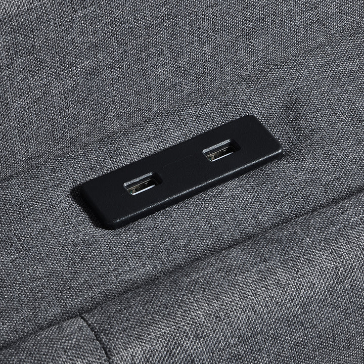 Gas Lift Bed Frame with Storage LED & USB.