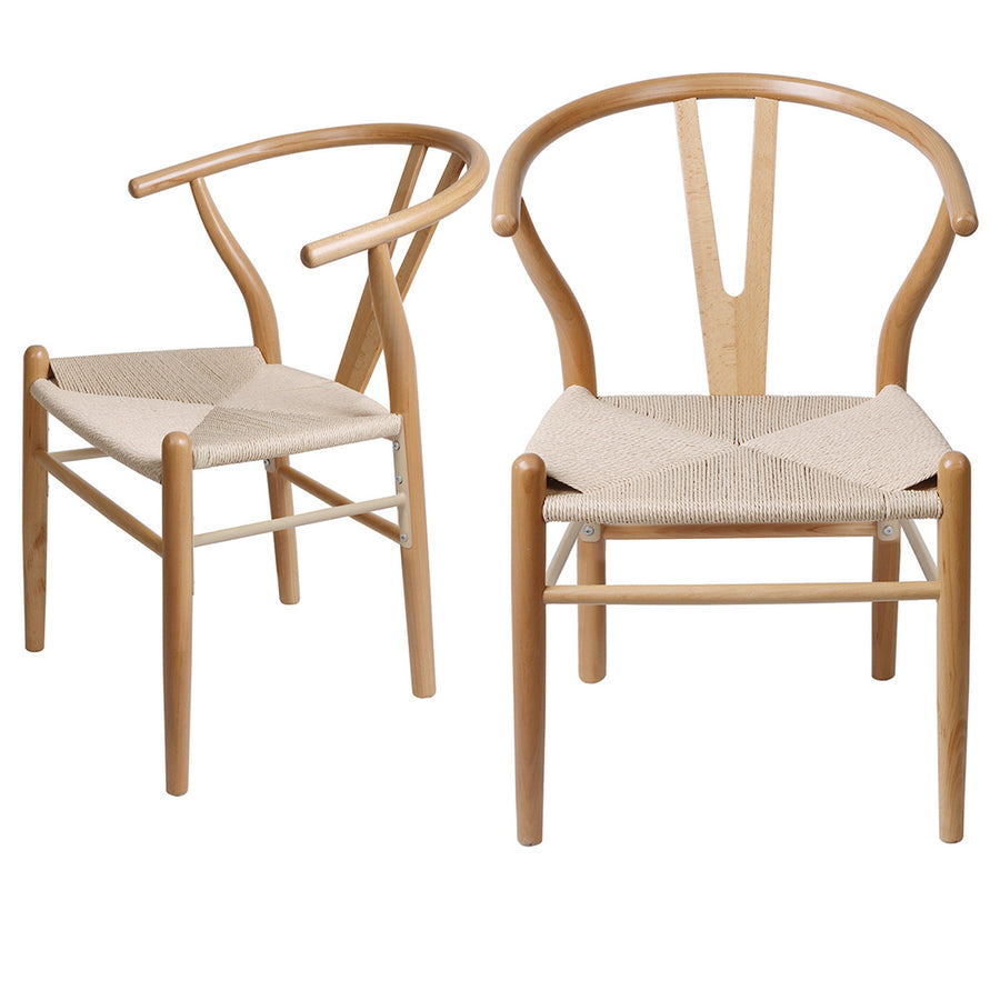 Oak Wishbone Chair x 2.