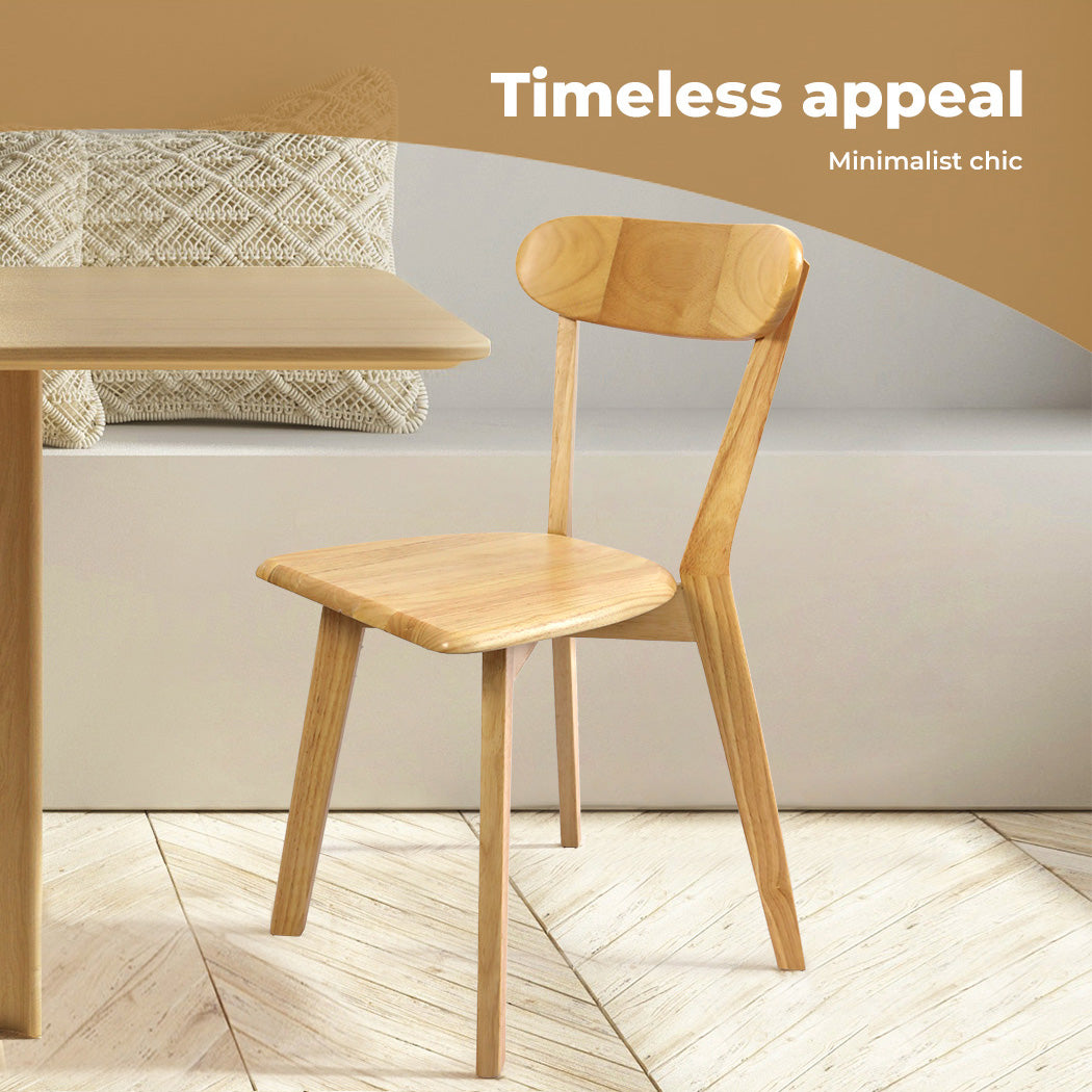 Levede 2x Dining Chairs Wooden Kitchen Chair.