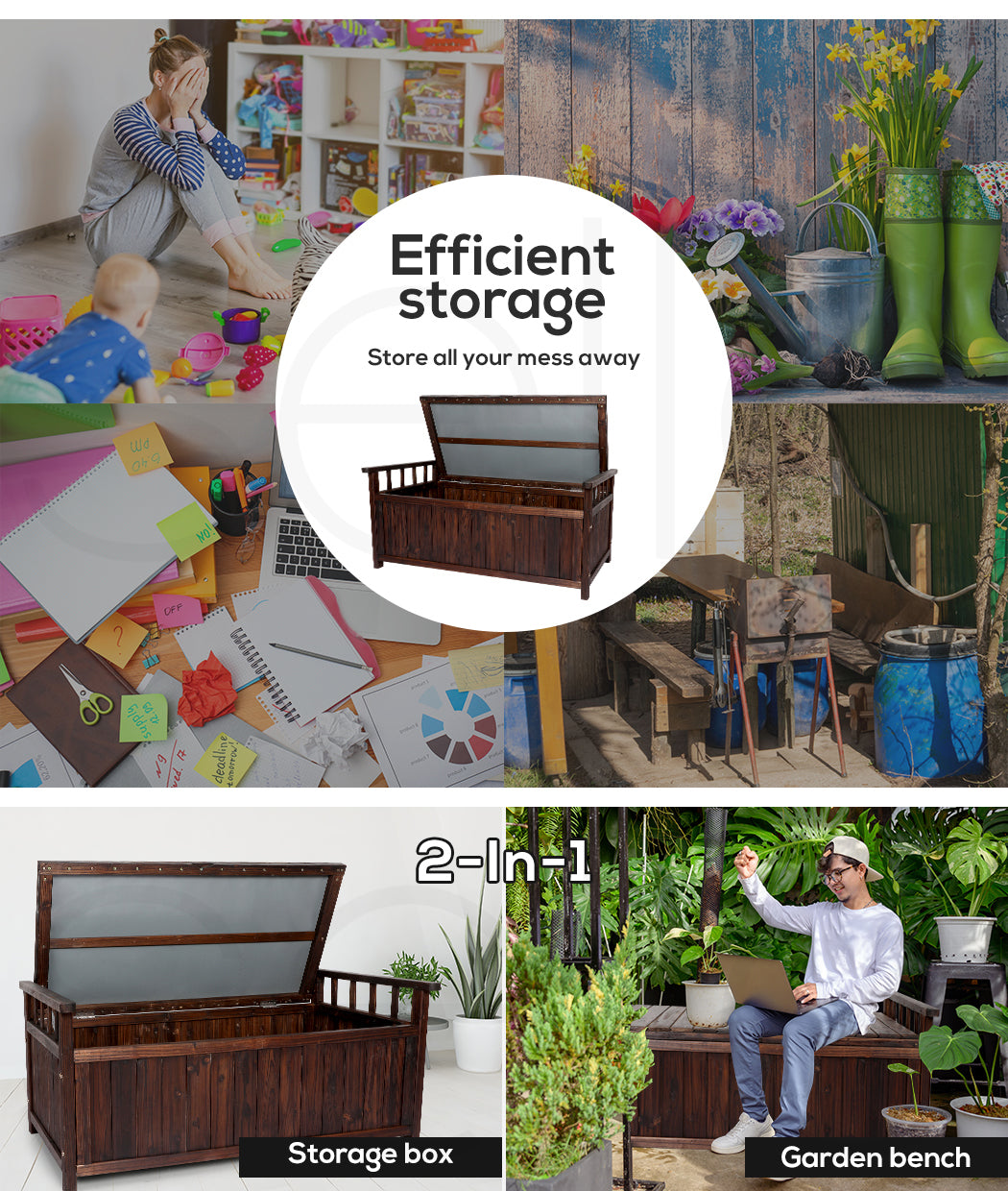 Outdoor Storage Box Garden Bench.