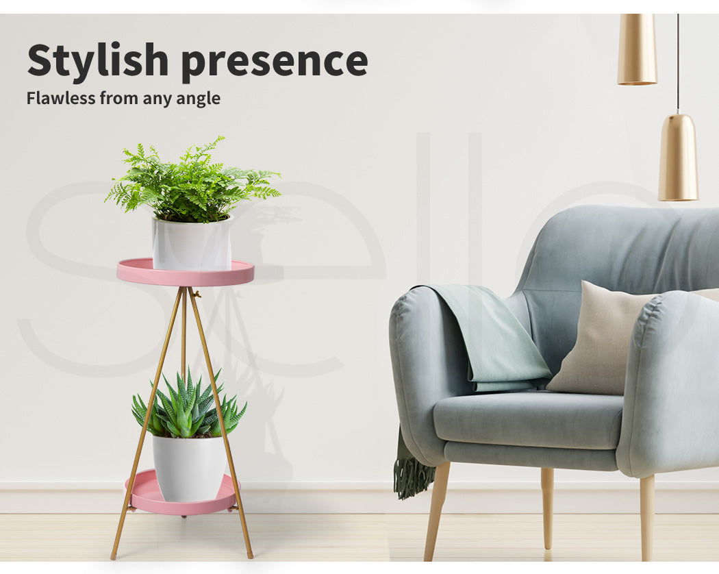 Plant Stand 2 Tiers Outdoor Indoor