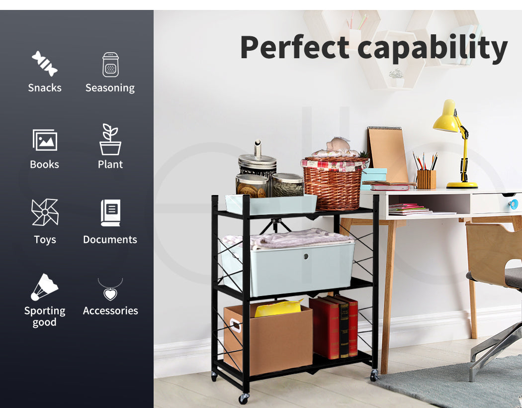 Foldable Storage Shelf Display - 3, 4, & 5 Tiers.