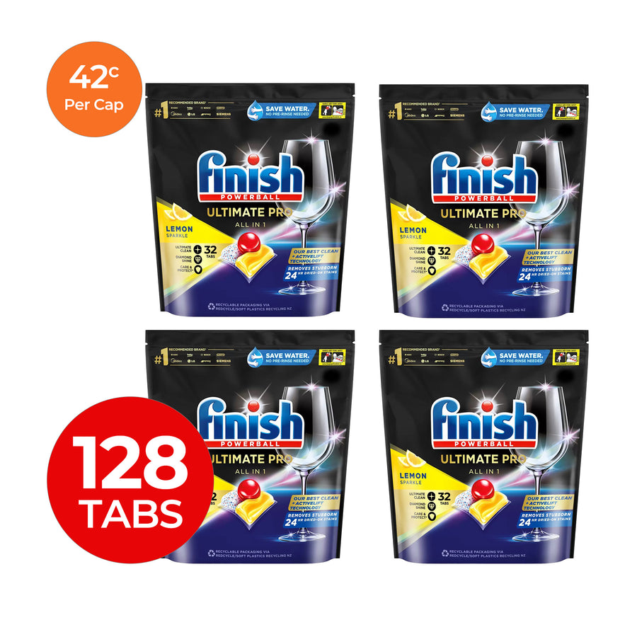 Finish Ultimate Pro 42c/Tab x 128 Lemon Dishwasher Tablets.