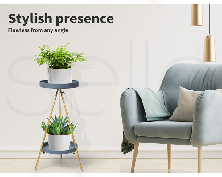 Plant Stand 2 Tiers Outdoor Indoor