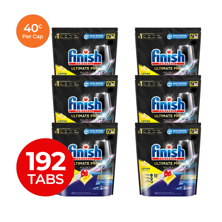 Finish Ultimate Pro 40c/Tab x 192 Lemon Dishwasher Tablets.