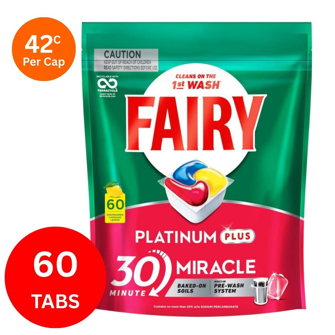 Fairy Platinum Plus x 60 Lemon Dishwasher Tablets