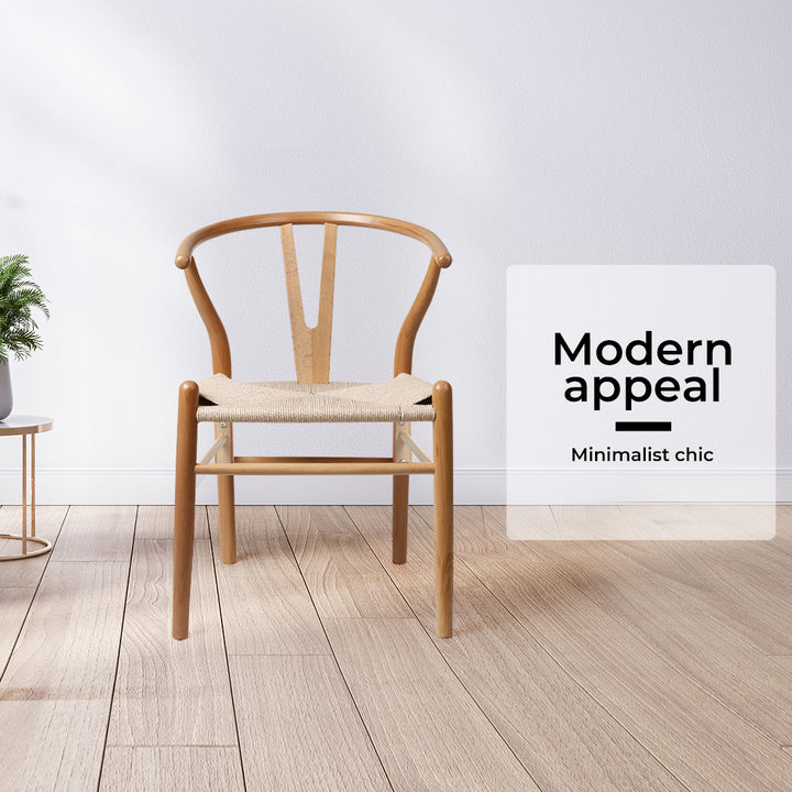 Oak Wishbone Chair x 2.