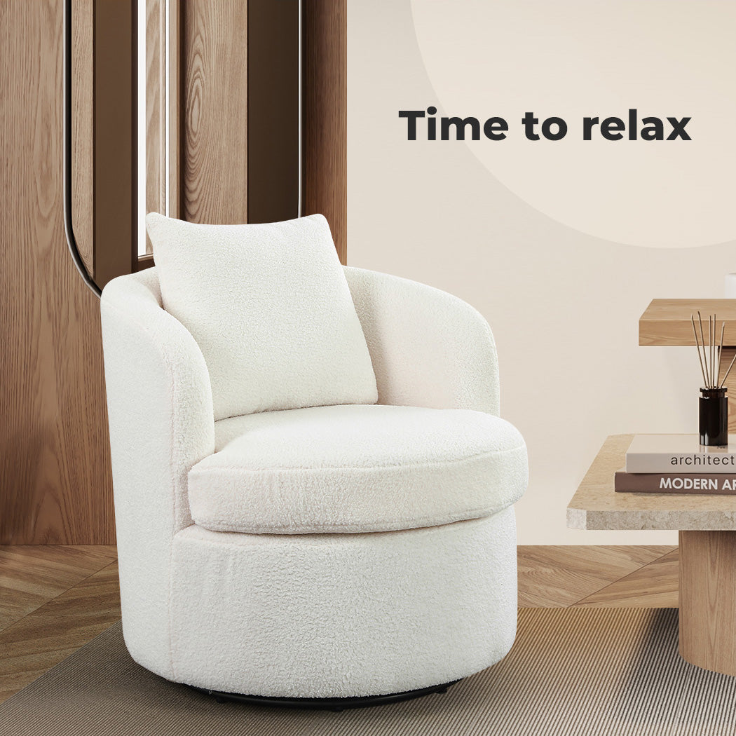 Fleece Swivel Chair.