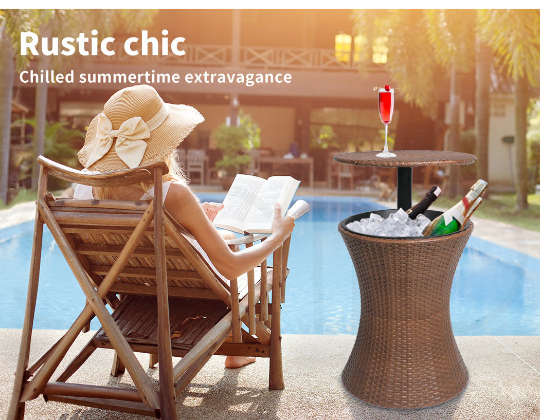 Cooler Ice Bucket Table Bar Outdoor