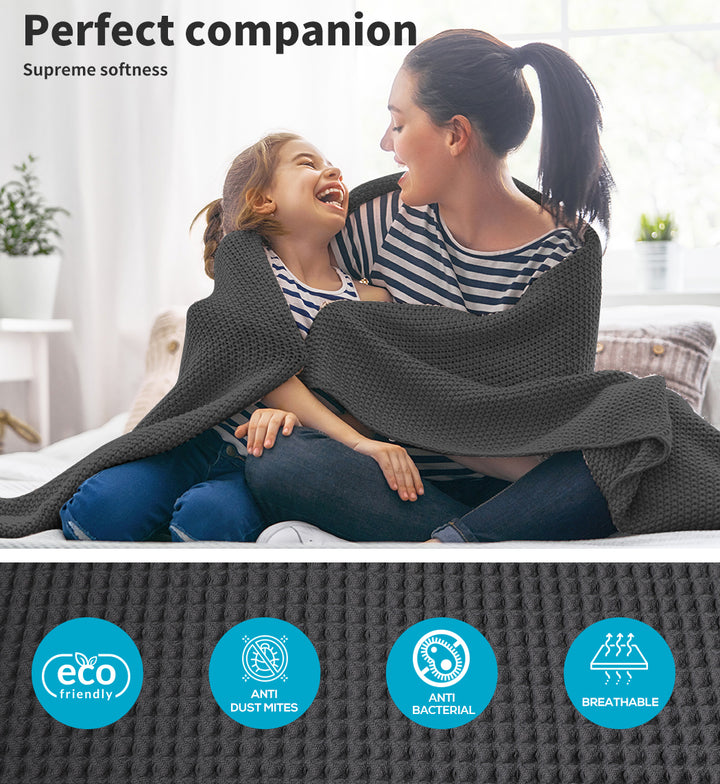 Throw Blanket Cotton Waffle Blankets.