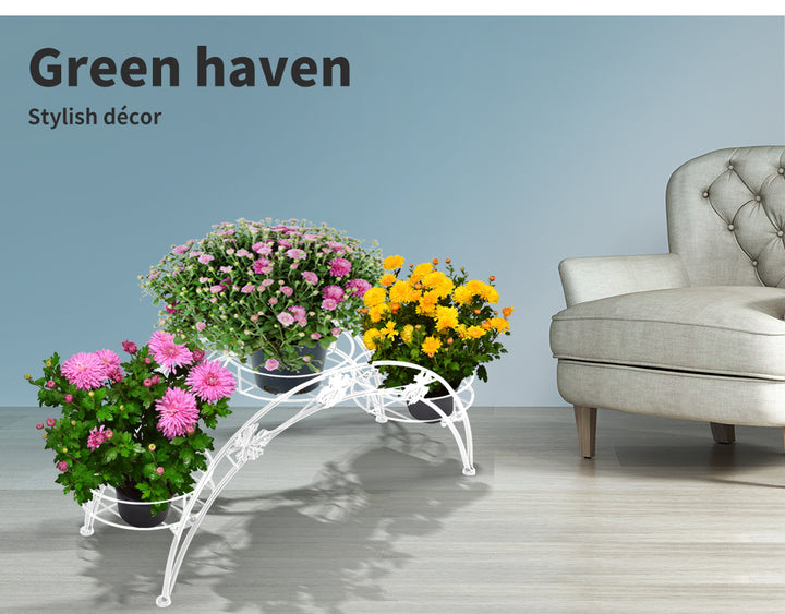 2X Plant Stand Outdoor Indoor Metal