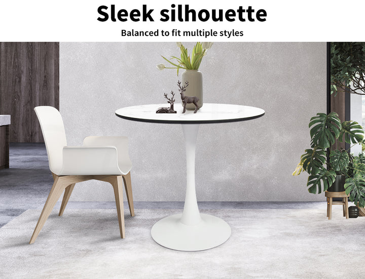 Dining Table Kitchen for 4 to 6 Persons, White.