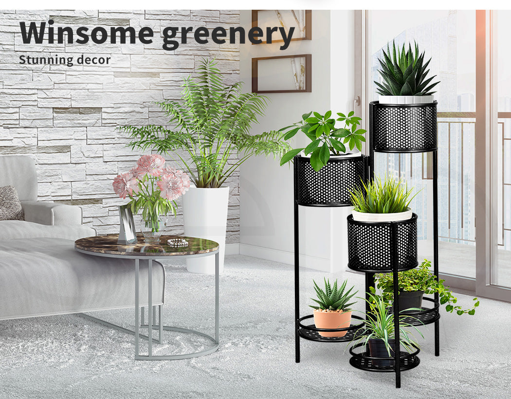 6 Tier Plant Stand Swivel Outdoor.