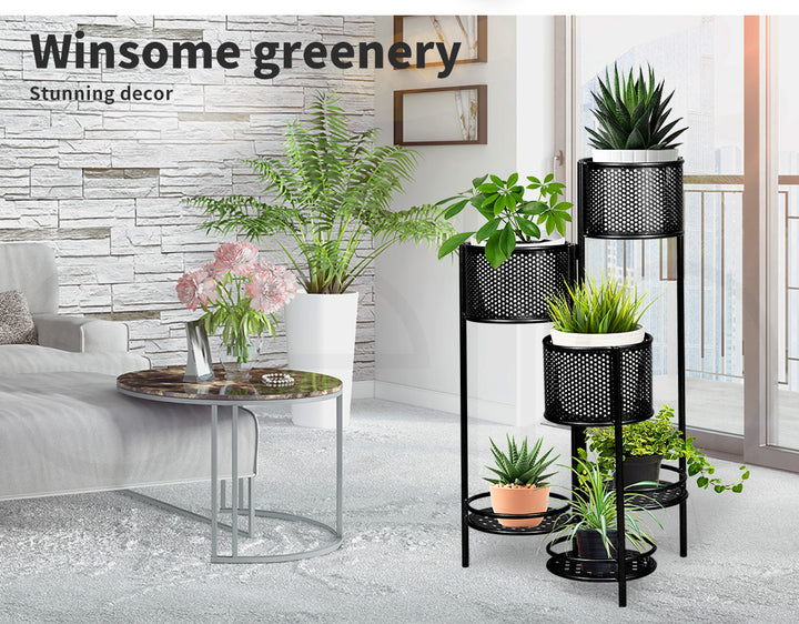 6 Tier Plant Stand Swivel Outdoor.