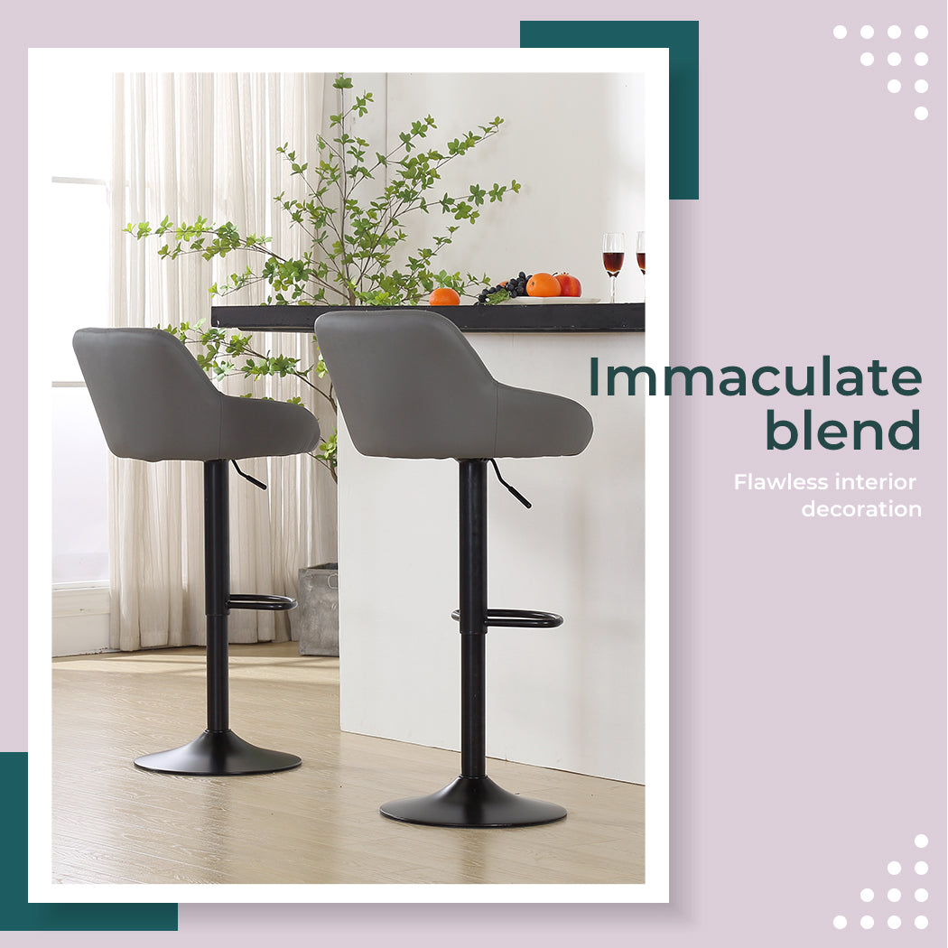 2x Bar Stools Kitchen Chairs Swivel Barstools.