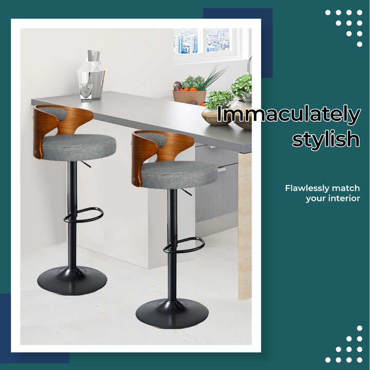 1x Kitchen Bar Stools Gas Lift - 4 Colour Available