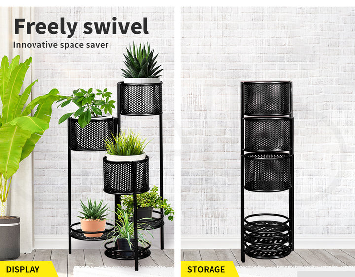 6 Tier Plant Stand Swivel Outdoor.