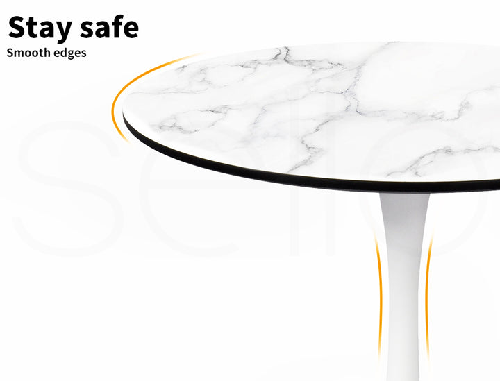 Dining Table Kitchen for 4 to 6 Persons, White.