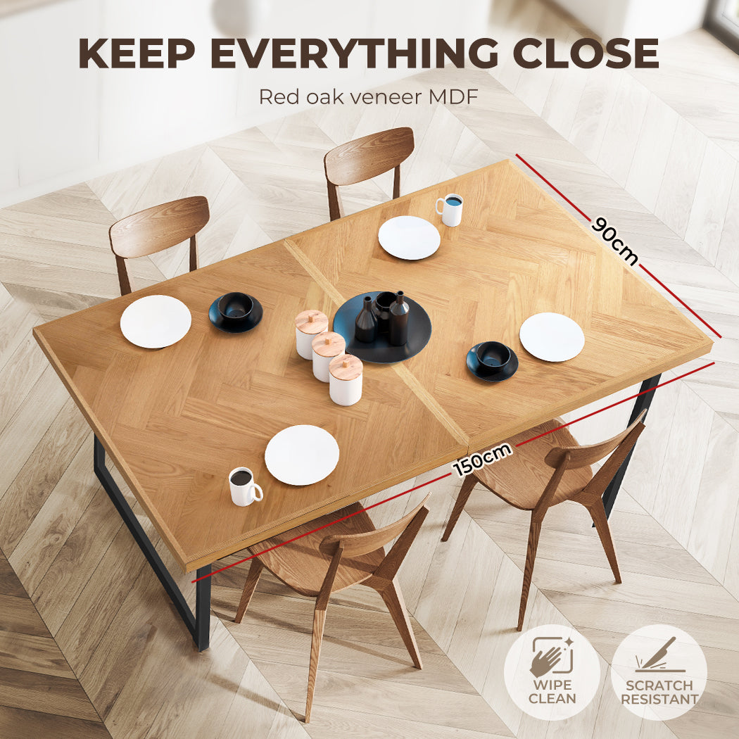 Dining Table Extendable Rectangle Kitchen.