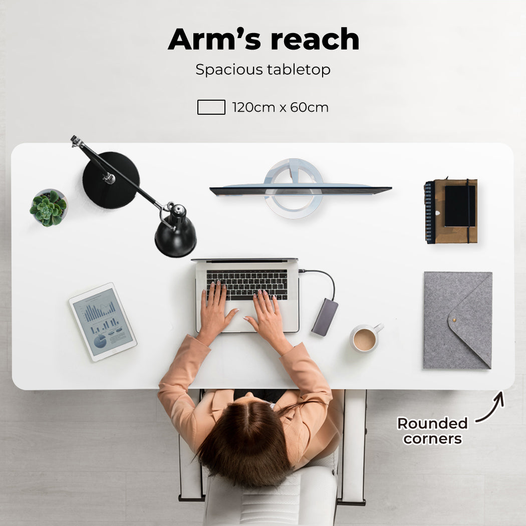 Motorised Standing Desk Adjustable 120cm 800x 1.5MM