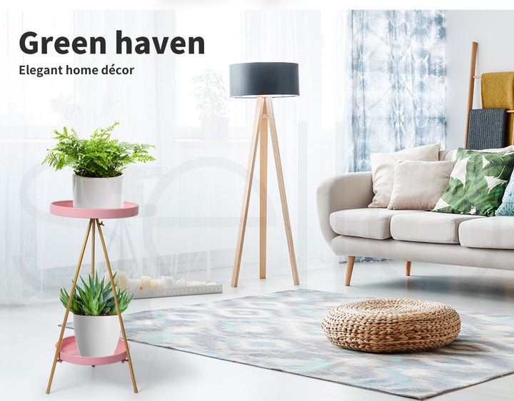 Plant Stand 2 Tiers Outdoor Indoor