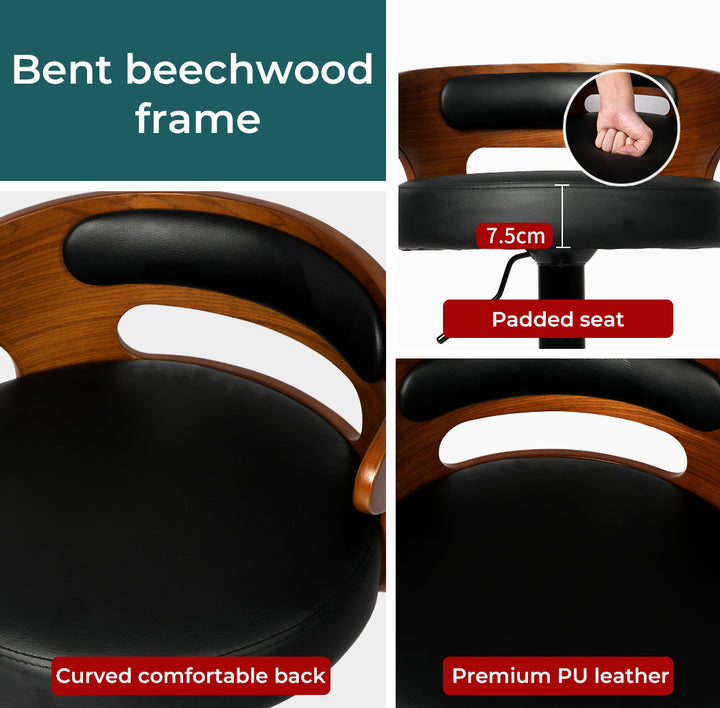 1x Kitchen Bar Stools Gas Lift - 4 Colour Available