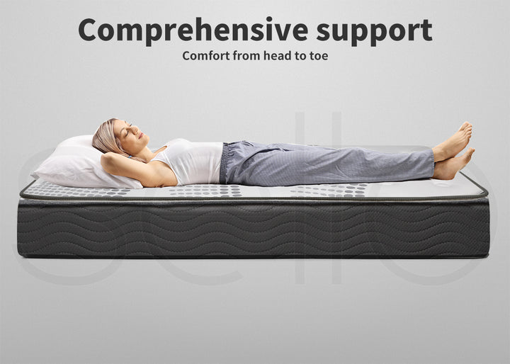 Spring Mattress Bed Pocket Tight Top Foam Medium Firm King Single 20CM.