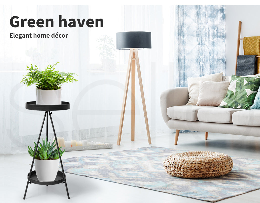 Plant Stand 2 Tiers Outdoor Indoor.