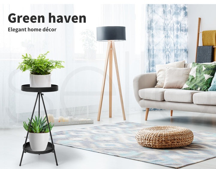 Plant Stand 2 Tiers Outdoor Indoor.