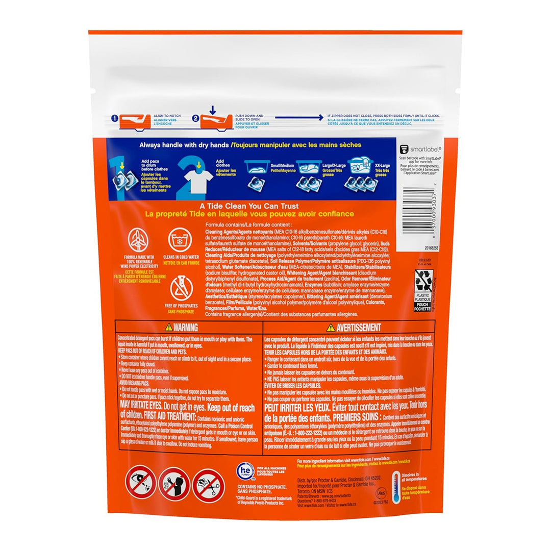 Tide 3in1 49c/Tab x 62 Clean Breeze Laundry Pods.