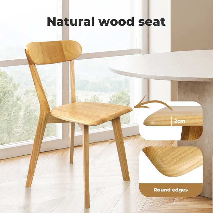 Levede 2x Dining Chairs Wooden Kitchen Chair.