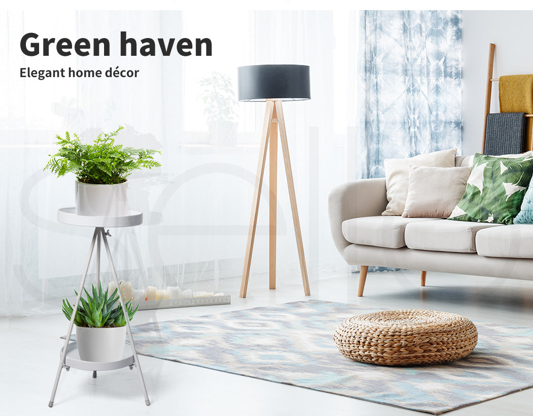 Plant Stand 2 Tiers Outdoor Indoor