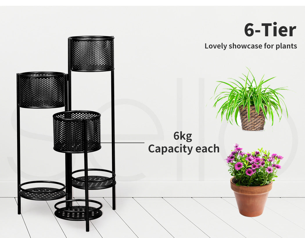6 Tier Plant Stand Swivel Outdoor.