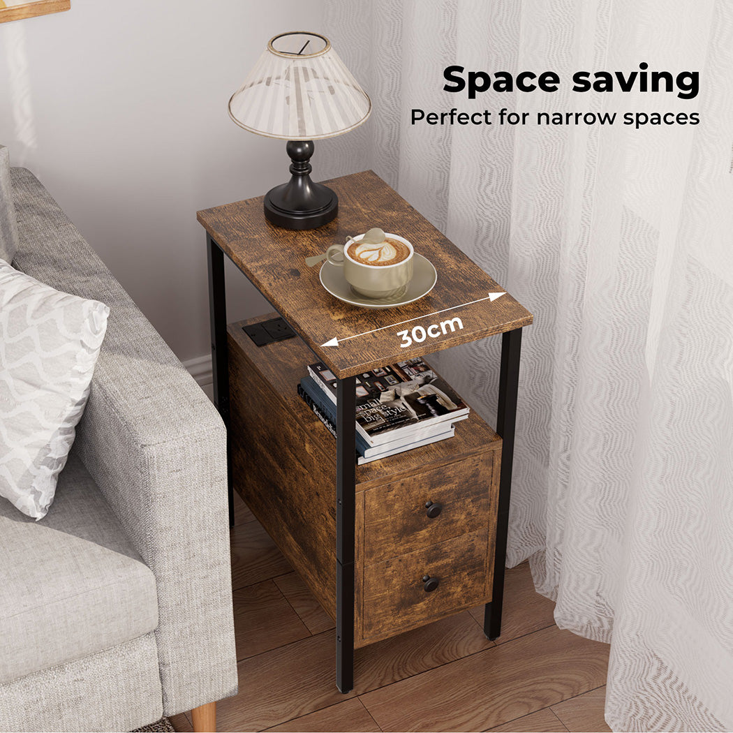 Side Table Narrow Coffee End Table Bedside Table.