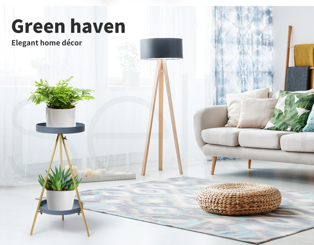 Plant Stand 2 Tiers Outdoor Indoor