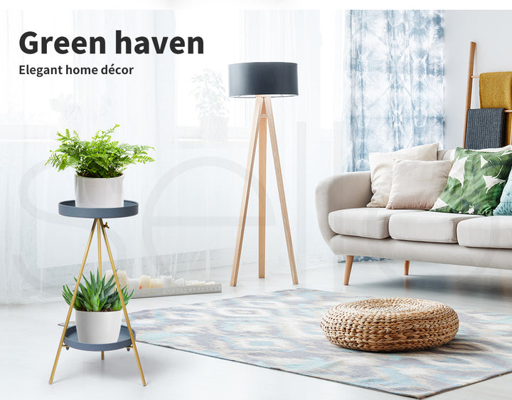 Plant Stand 2 Tiers Outdoor Indoor