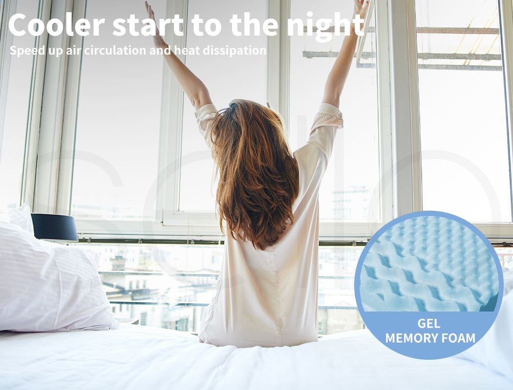 7-Zone Cool Gel Memory Foam Bamboo Queen Mattress Topper.