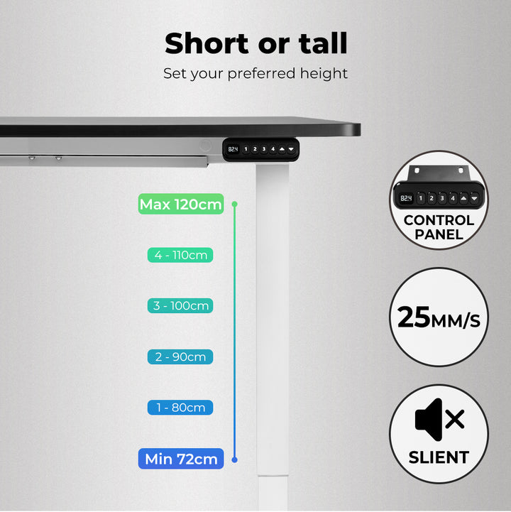 Motorised Standing Desk Adjustable 120cm 800x 1.5MM