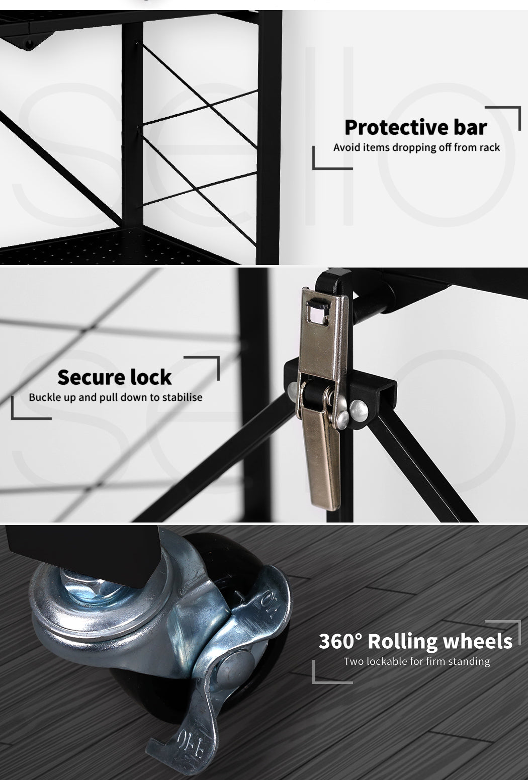 Foldable Storage Shelf Display - 3, 4, & 5 Tiers.