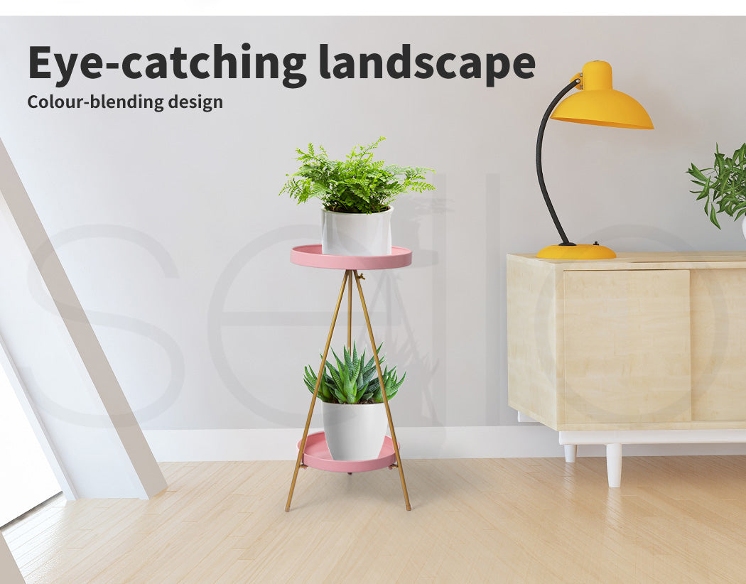 Plant Stand 2 Tiers Outdoor Indoor