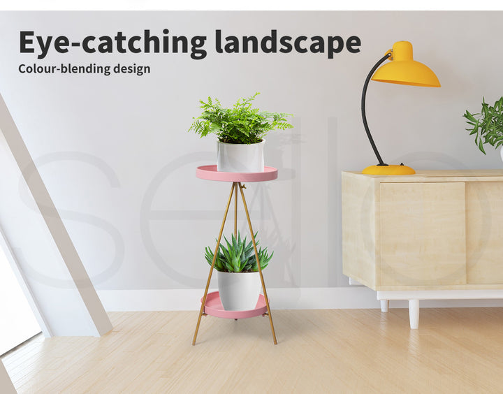 Plant Stand 2 Tiers Outdoor Indoor