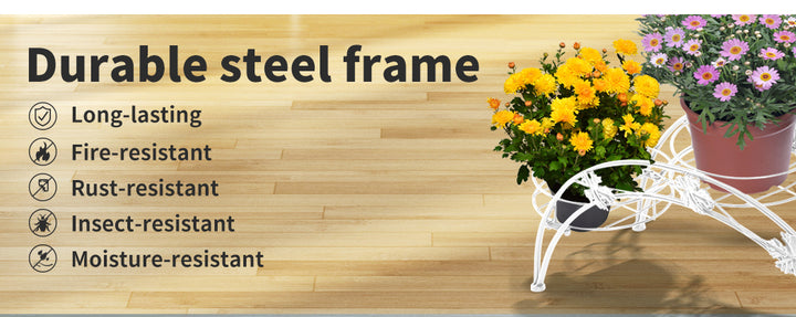 2X Plant Stand Outdoor Indoor Metal