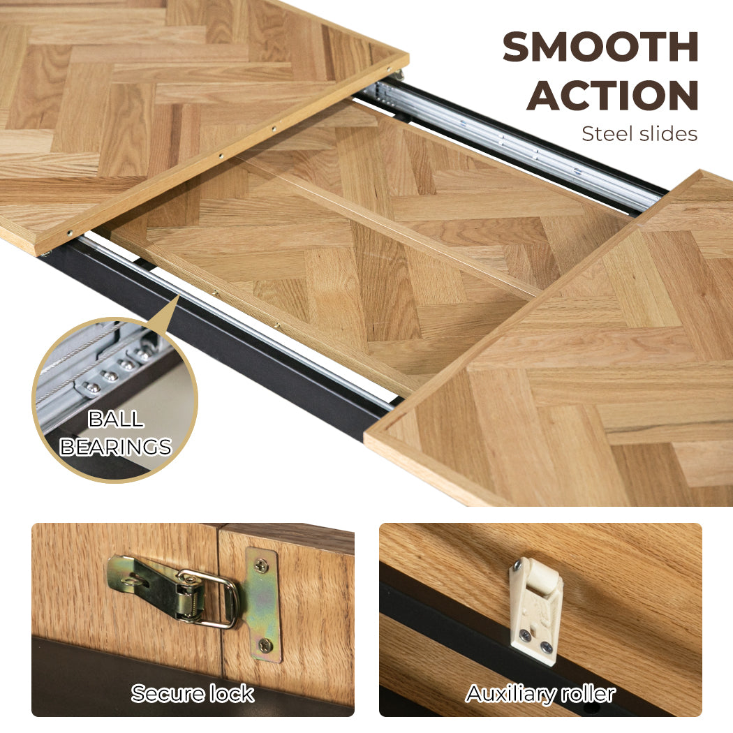 Dining Table Extendable Rectangle Kitchen.