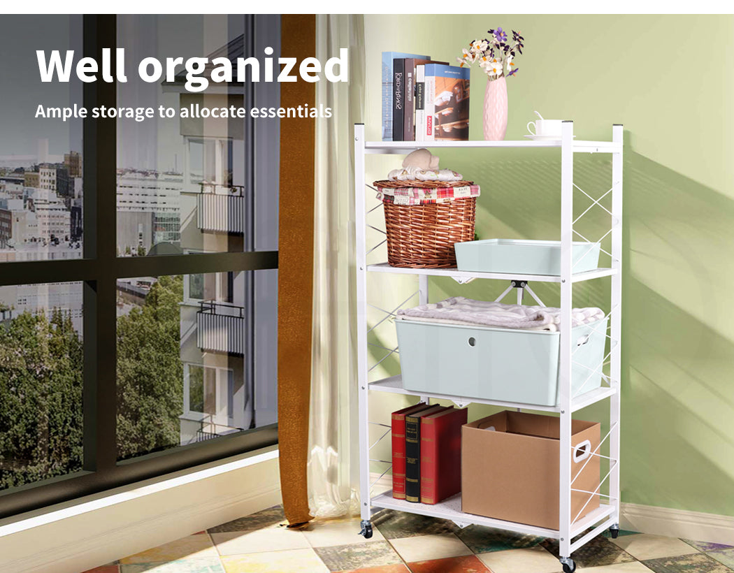 Foldable Storage Shelf Display - 3, 4, & 5 Tiers