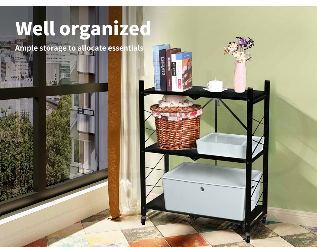 Foldable Storage Shelf Display - 3, 4, & 5 Tiers.