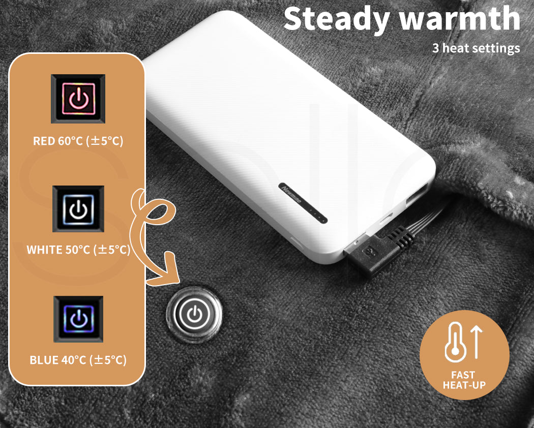 Electric Throw Blanket Heated Grey.
