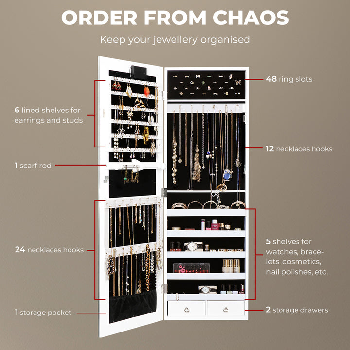 Mirror Jewellery Cabinet Touch.
