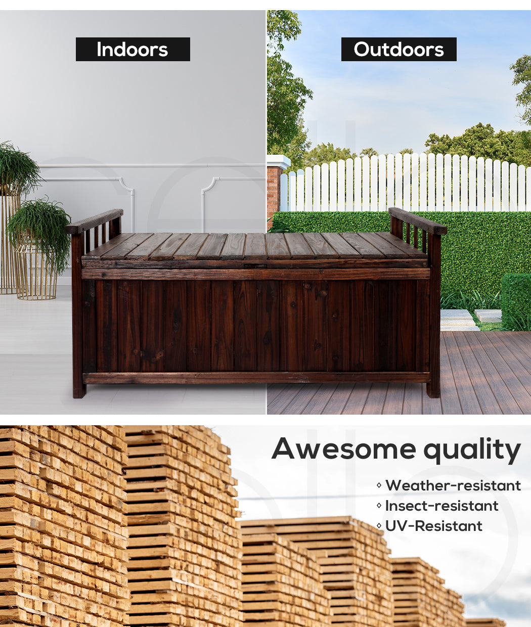 Outdoor Storage Box Garden Bench.