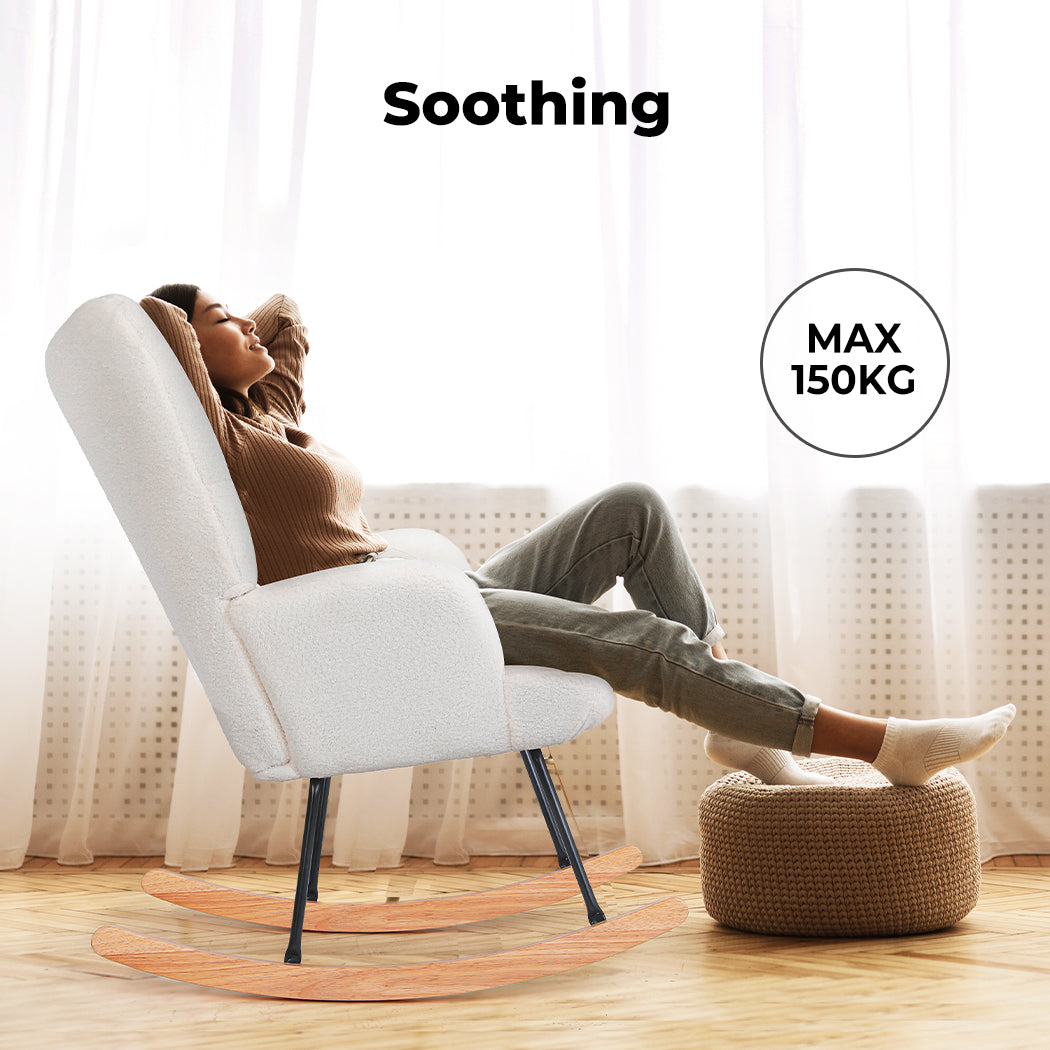 Levede Fleece Rocking Chair.